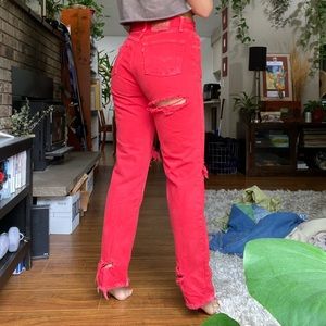 Vintage distressed red Levi’s